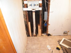 Rotted wood patched