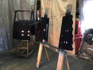 Hood painted blue